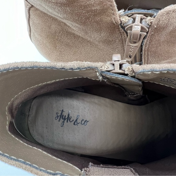 STYLE & CO Aloraaf Taupe Ankle Booties Size 9M - Picture 7 of 10